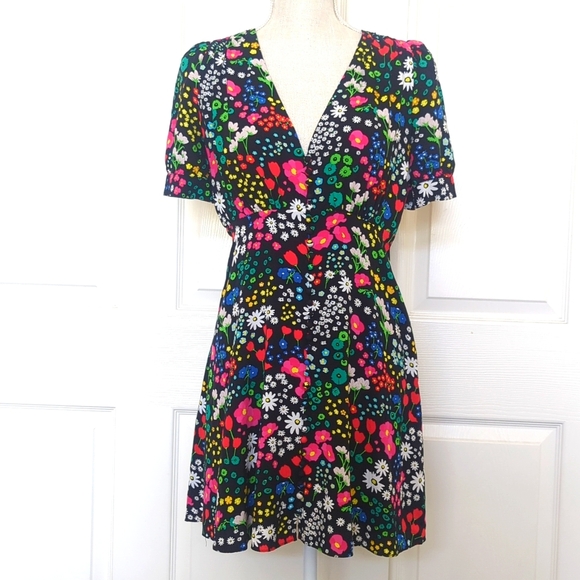 The Kooples Shirt Sleeve Floral Printed Dress - Picture 6 of 12